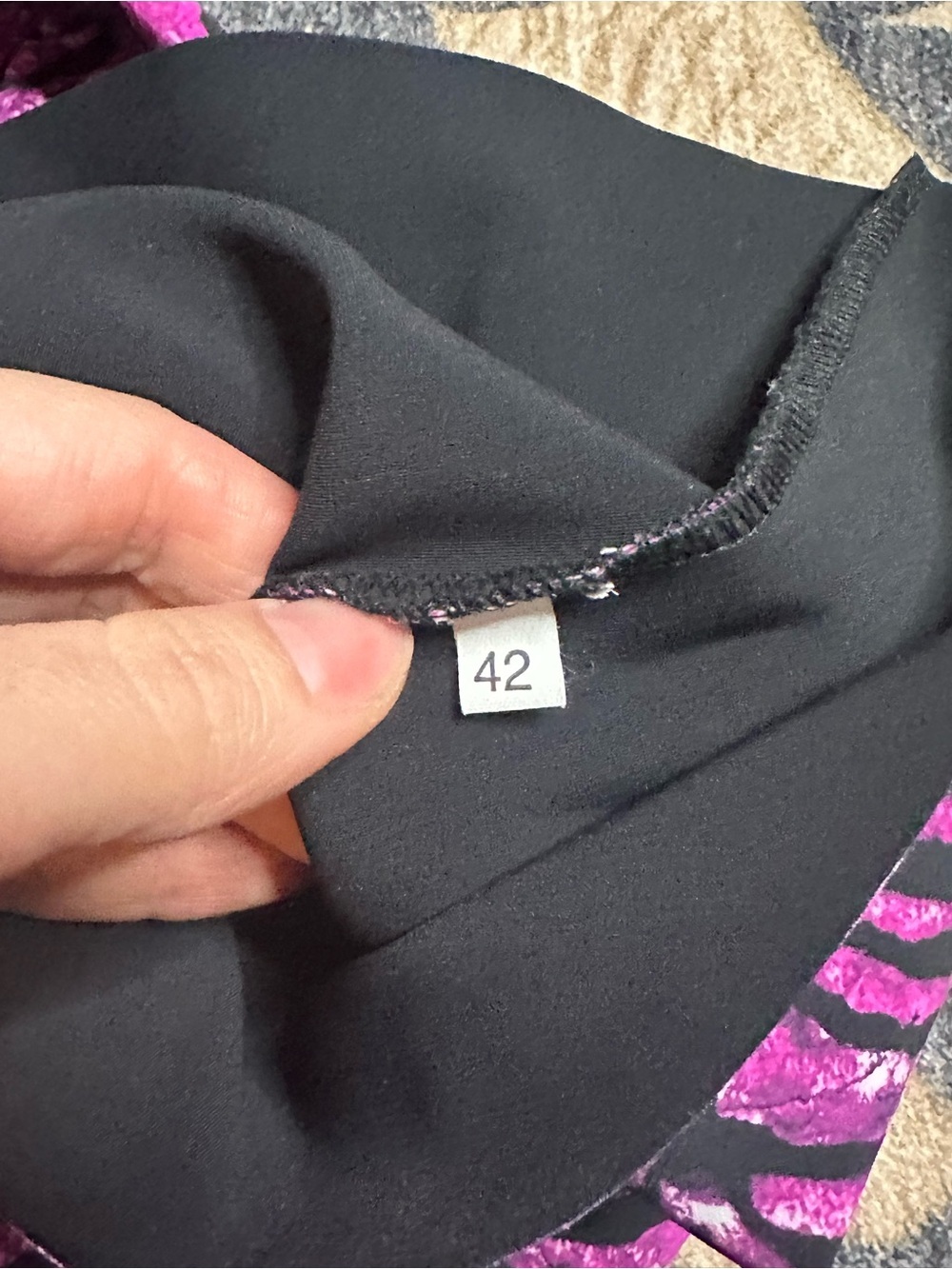 Chiara Boni One-Shoulder Purple Zebra-Print Sheath Dress 42 - Picture 8 of 8
